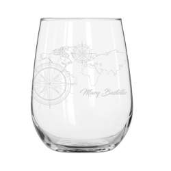 Map & Compass 17oz Wine Glass