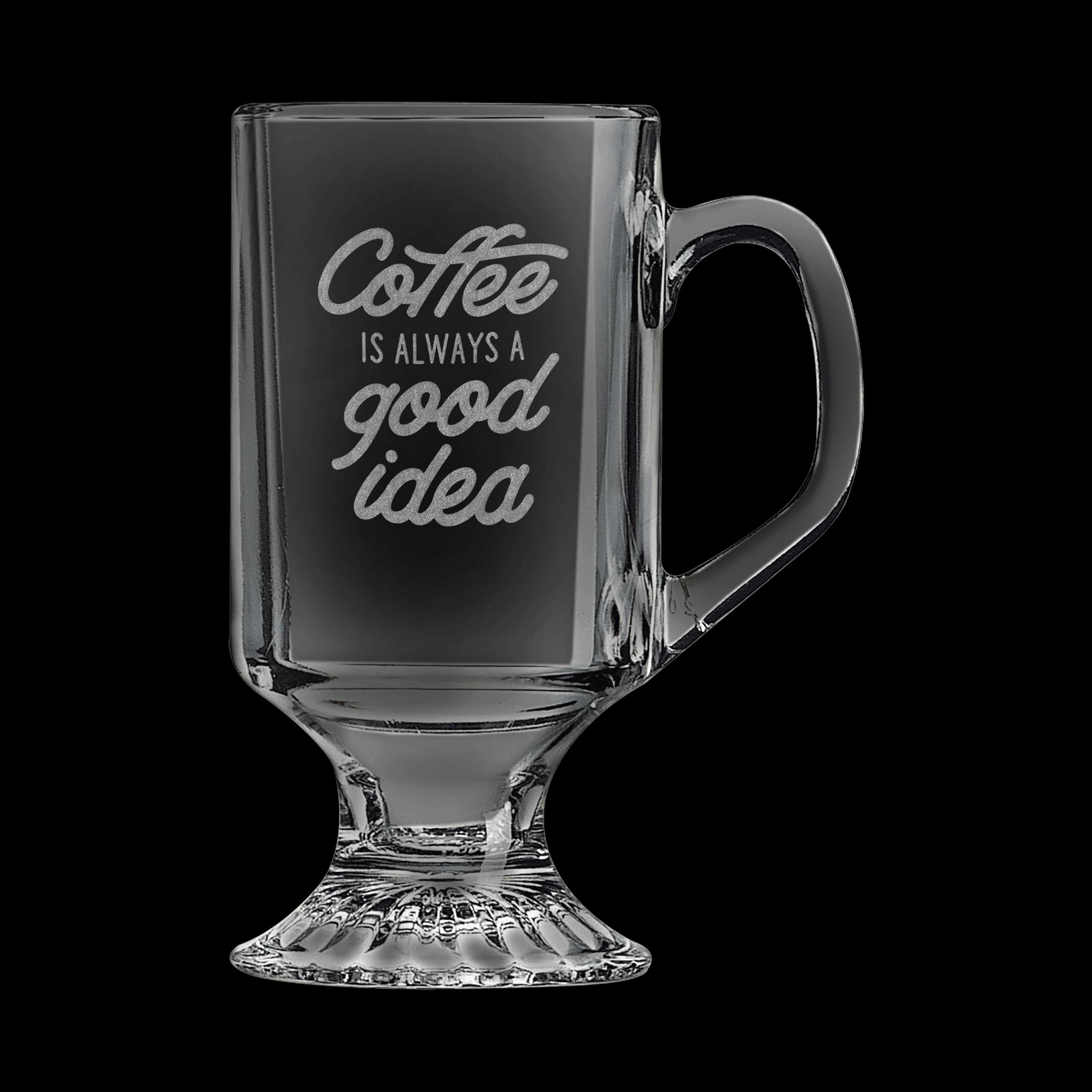 Custom 10oz Clear Foot Coffee Mug