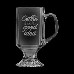 Custom 10oz Clear Foot Coffee Mug