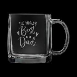 Laser Engraved 12.25oz Clear Coffee Mug