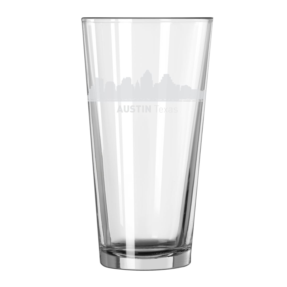 Austin, Texas City Skyline 16oz Glass Tumbler Drinking Glass