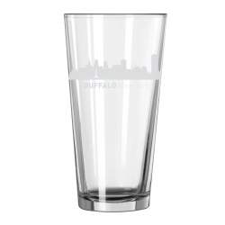 Buffalo, New York City Skyline 16oz Glass Tumbler Drinking Glass