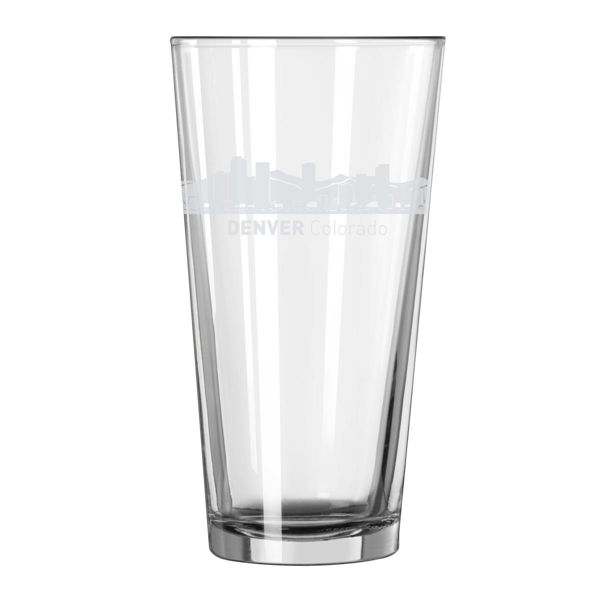Denver, Colorado City Skyline 16oz Glass Tumbler Drinking Glass