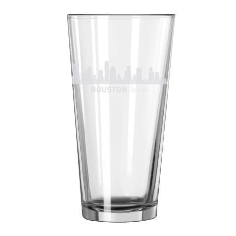 Houston, Texas City Skyline 16oz Glass Tumbler Drinking Glass