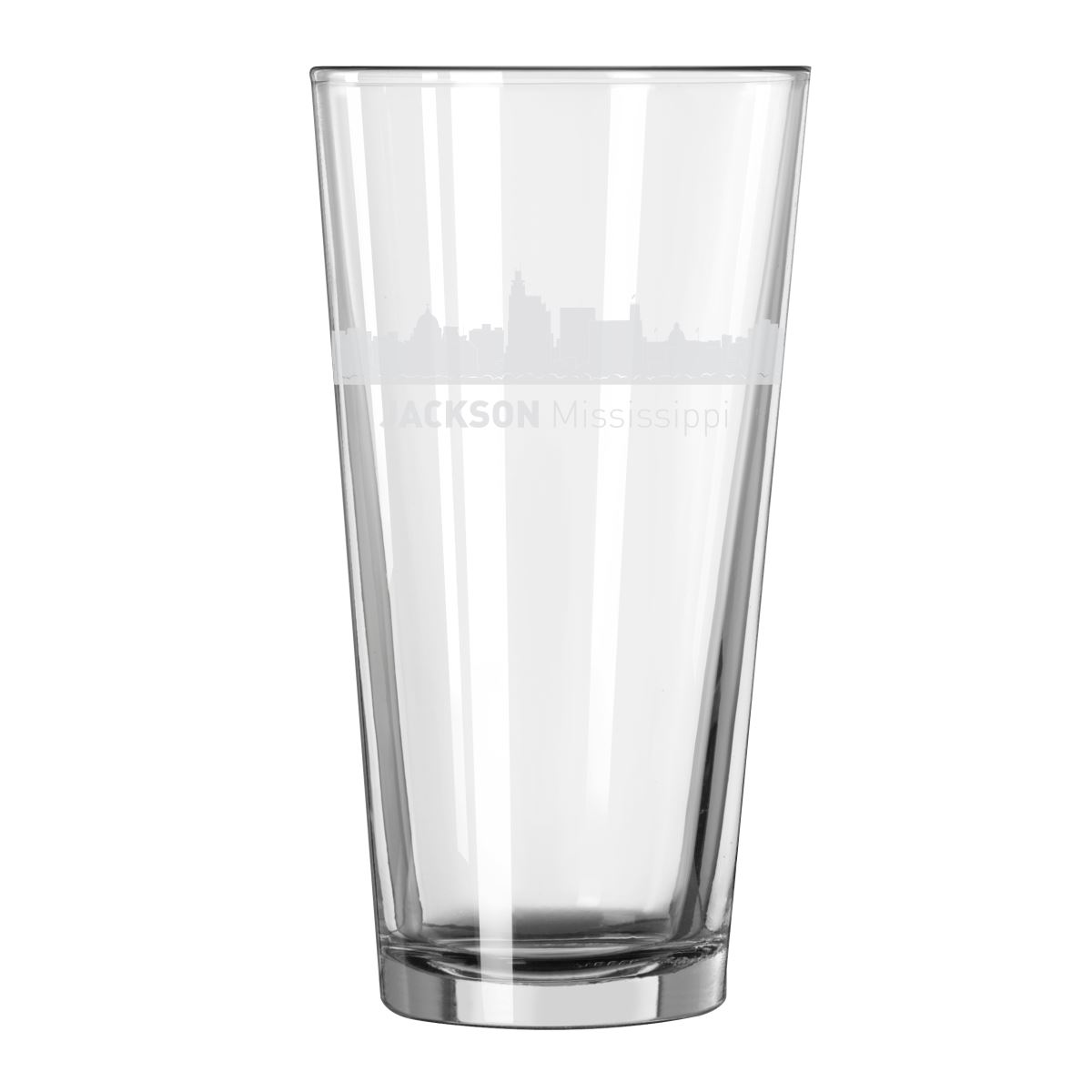Jackson, Mississippi City Skyline 16oz Glass Tumbler Drinking Glass