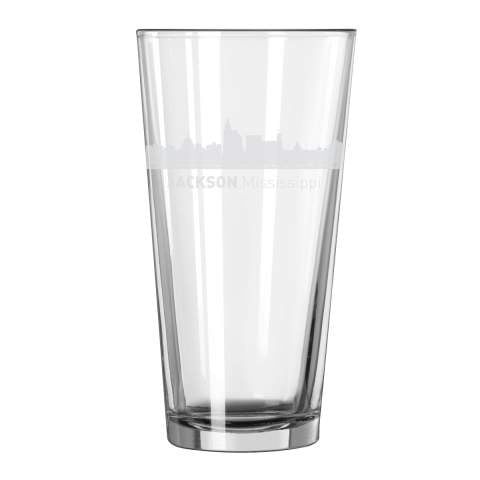 Jackson, Mississippi City Skyline 16oz Glass Tumbler Drinking Glass
