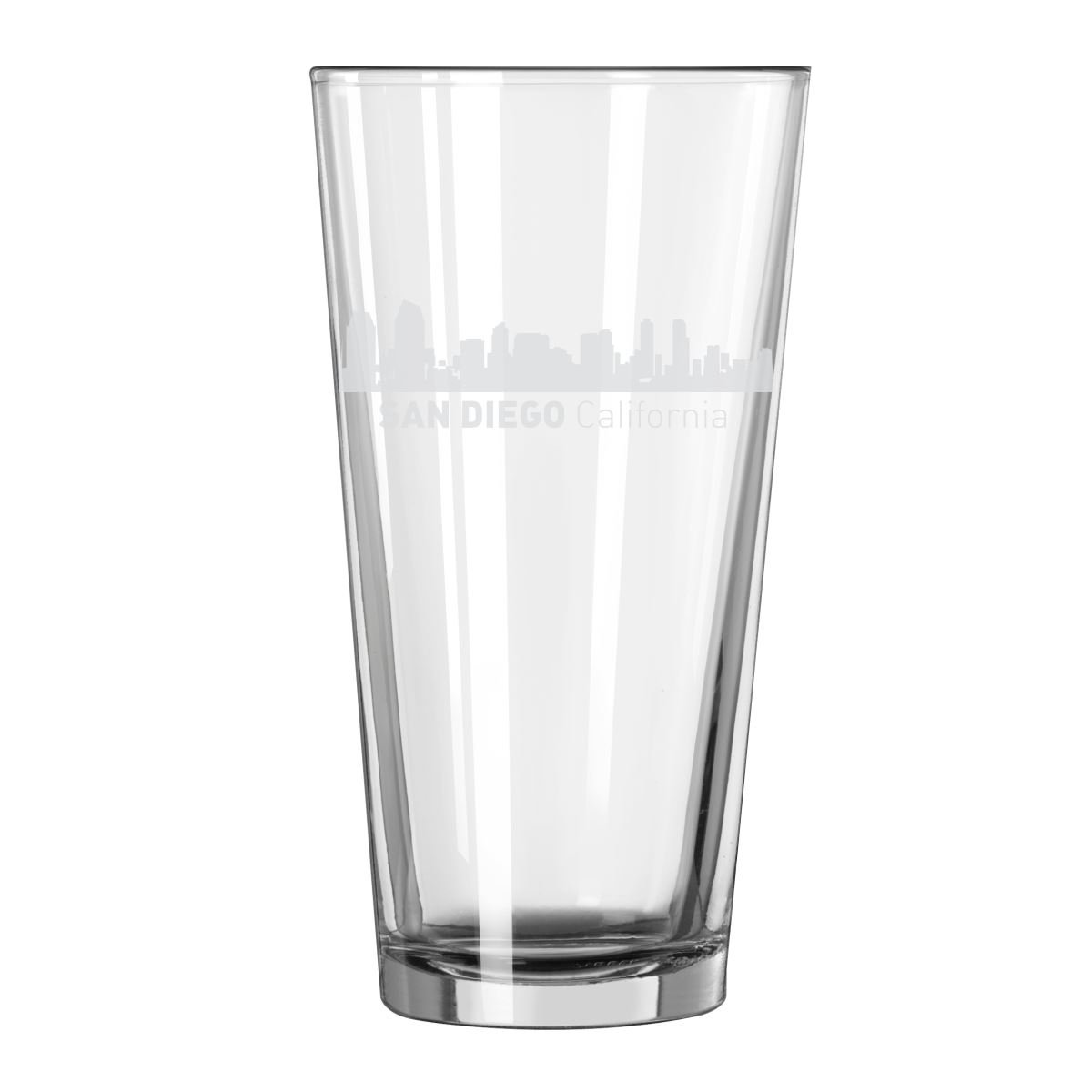 San Diego, California City Skyline 16oz Glass Tumbler Drinking Glass
