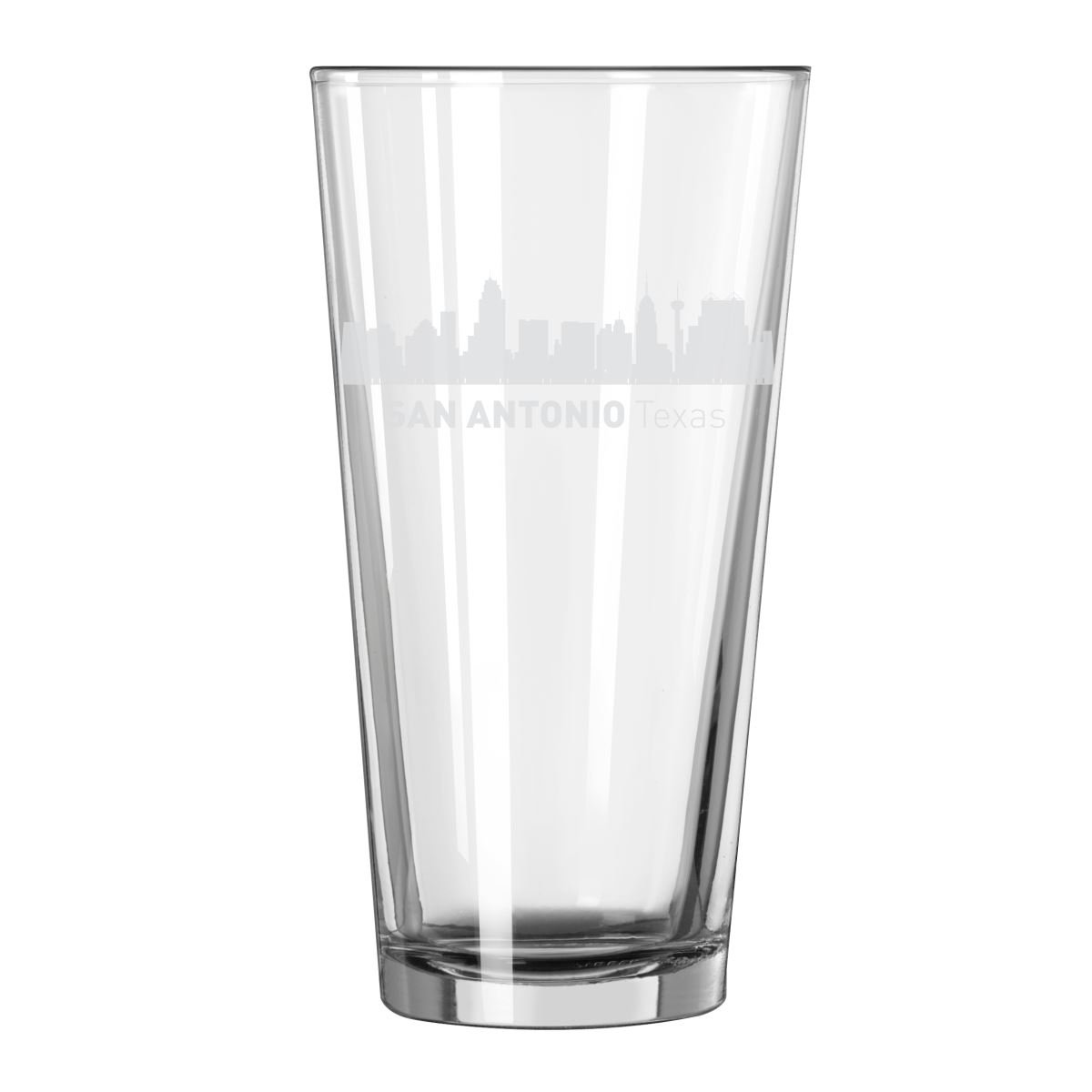 San Antonio, Texas City Skyline 16oz Glass Tumbler Drinking Glass