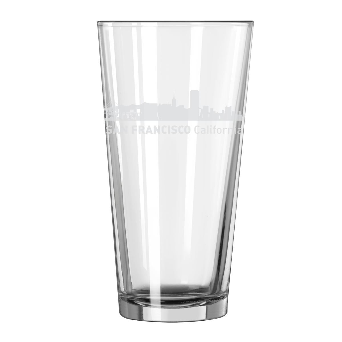 San Francisco, California City Skyline 16oz Glass Tumbler Drinking Glass
