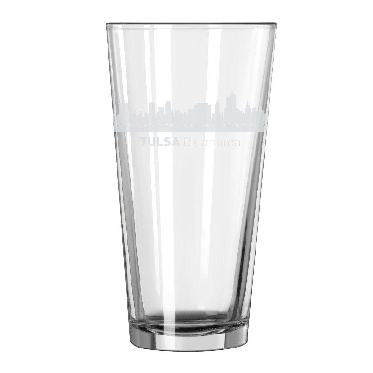 Tulsa, Oklahoma City Skyline 16oz Glass Tumbler Drinking Glass