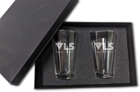 16oz Glass Tumbler, Pint Glass 2 piece Gift Set with Premium Gift Box