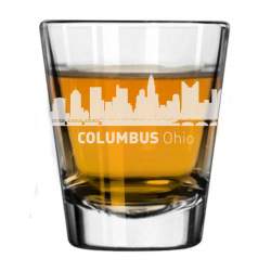 Columbus, Ohio City Skyline Engraved Shot Glass
