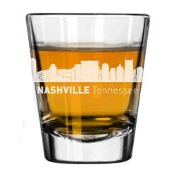 Nashville, Tennessee City Skyline Engraved Shot Glass