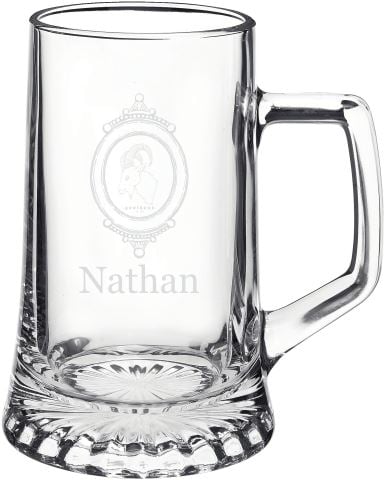 Personalized Glass Coffee Mug Custom Engraved Text & Logo - Northwest Gifts