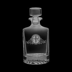 Laser Engraved 850 ML Round Decanter