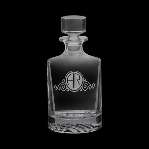 Laser Engraved 850 ML Round Decanter