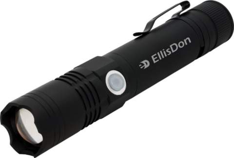 Rechargeable 3W Aluminum Focus Flashlight w/ Magnetic Base 120Lms