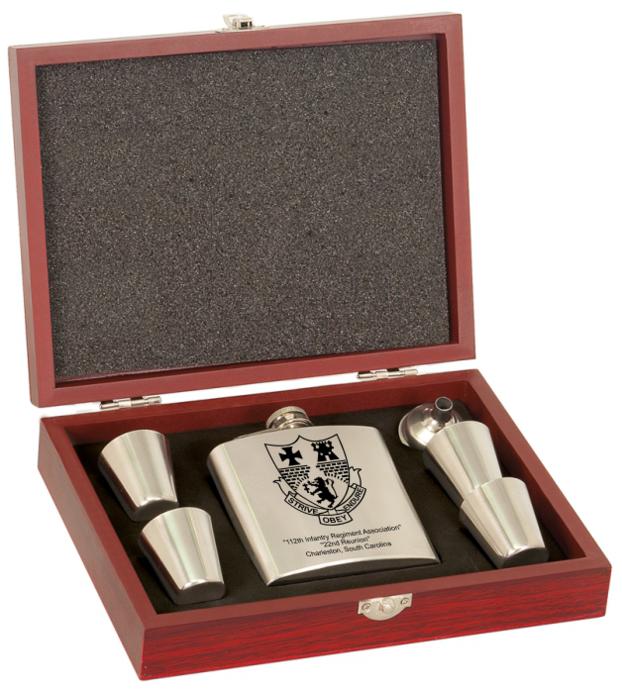 Executive Stainless Steel Flask Gift Set