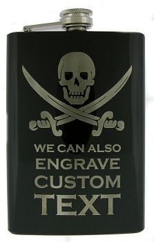 8oz Personalized Stainless Flask in Colors