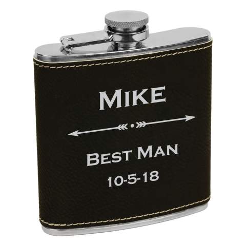 Arrows Design Groomsman Flask