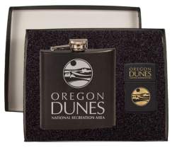 Black Matte Zippo & Flask Gift Set