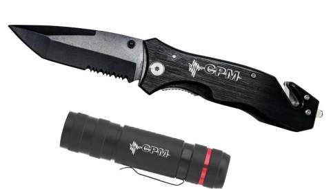 Pocket Knife and 200Lms Flashlight Gift Set