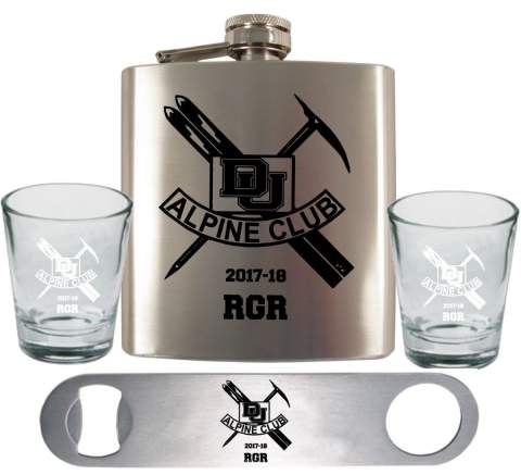 Build Your Own, Mix N' Match Flask + Bottle Opener + Shot Glass Gift Set in Presentation Box