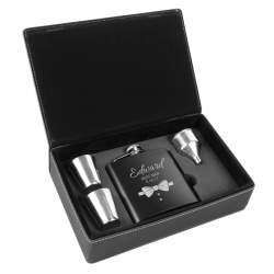 Bowtie Groomsman Flask Gift Set