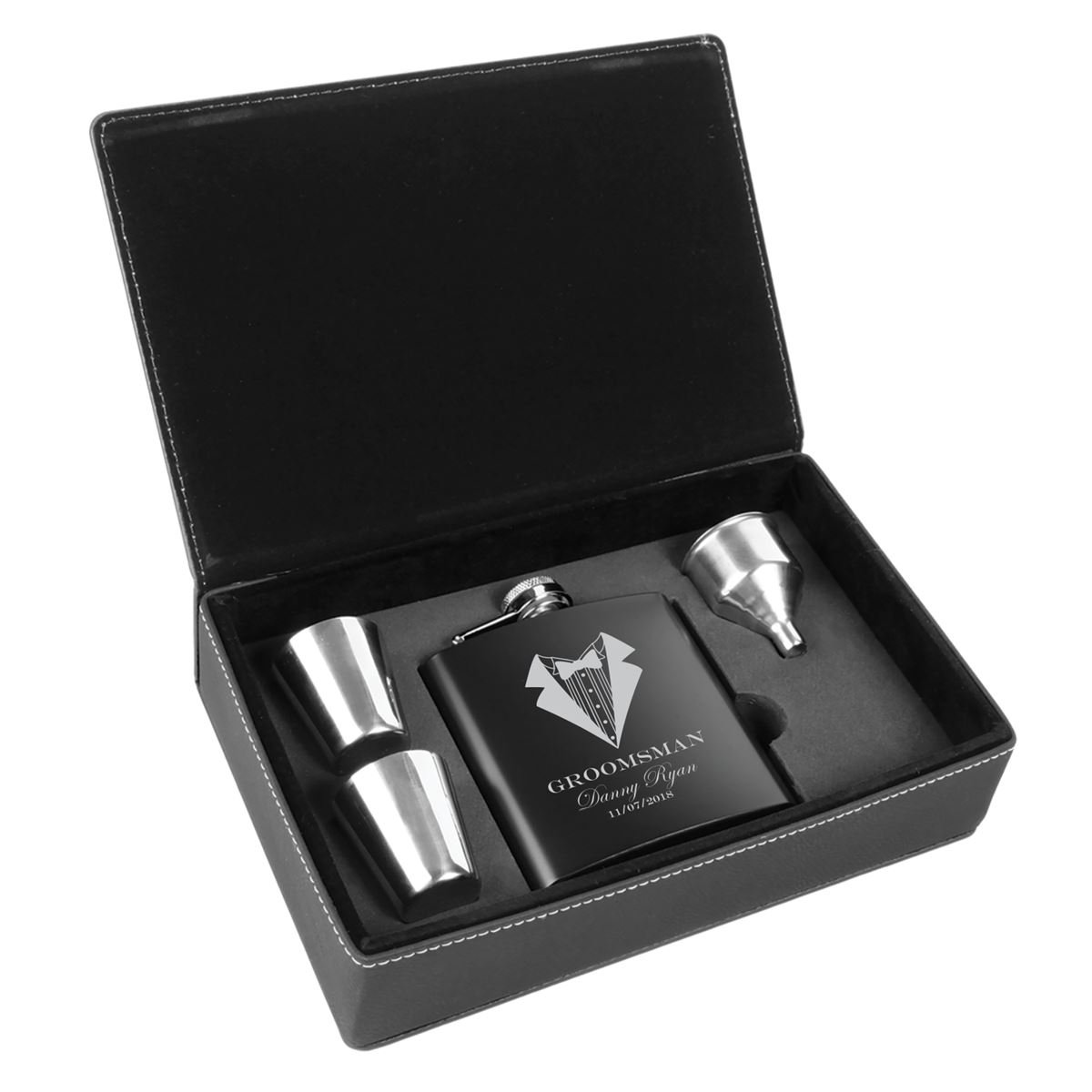 Groomsman Flask Gift Set