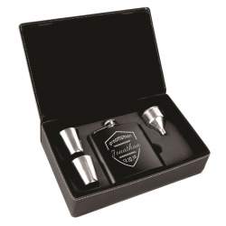 Shield Groomsman Flask Gift Set