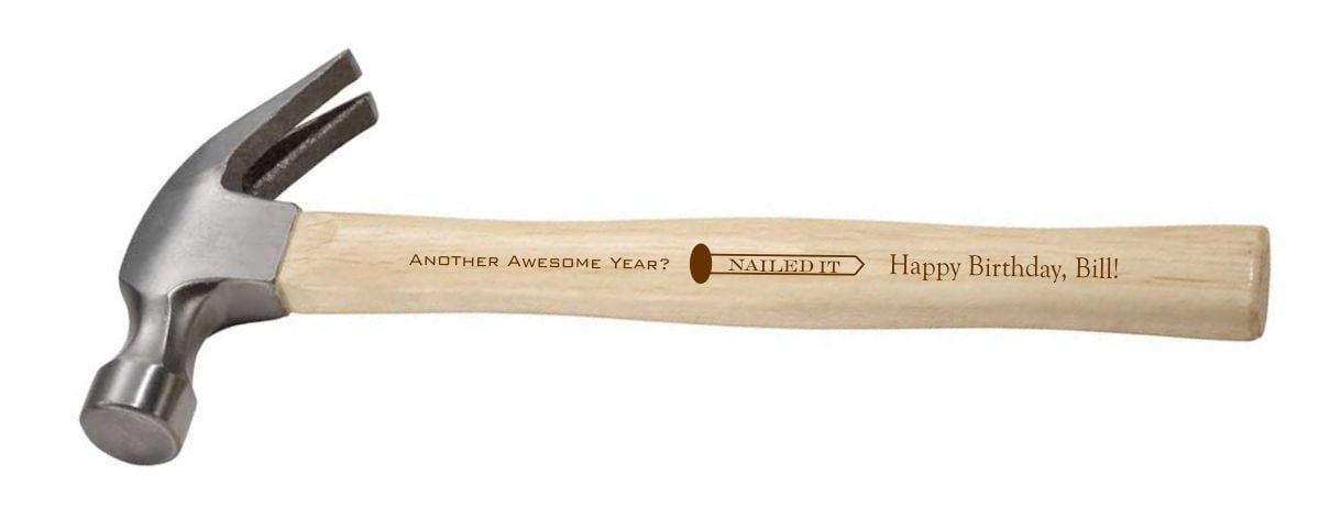 Engraved Hammer Birthday Gift