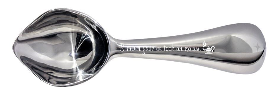 Engraved "I Never Took on an Excuse" Ice Cream Scoop for Nurses