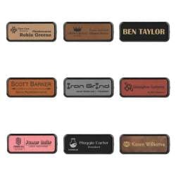 Customized Leather ID Badge with Rounded Edges