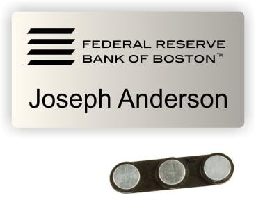 3"x1" Metal Name Badges ID Badge with Magnetic Fastener