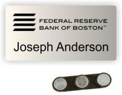 3"x1" Metal Name Badges ID Badge with Magnetic Fastener