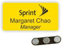 3"x1" Name Badges ID Badge with Magnetic Fastener