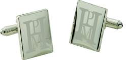 Silver Rectangle Cuff Links
