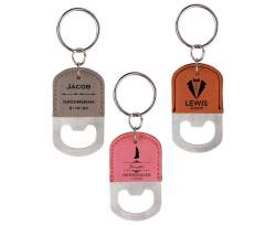 Personalized Wedding Favor Opener Keychain, Oval
