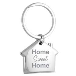 Silver House Shaped Keychain