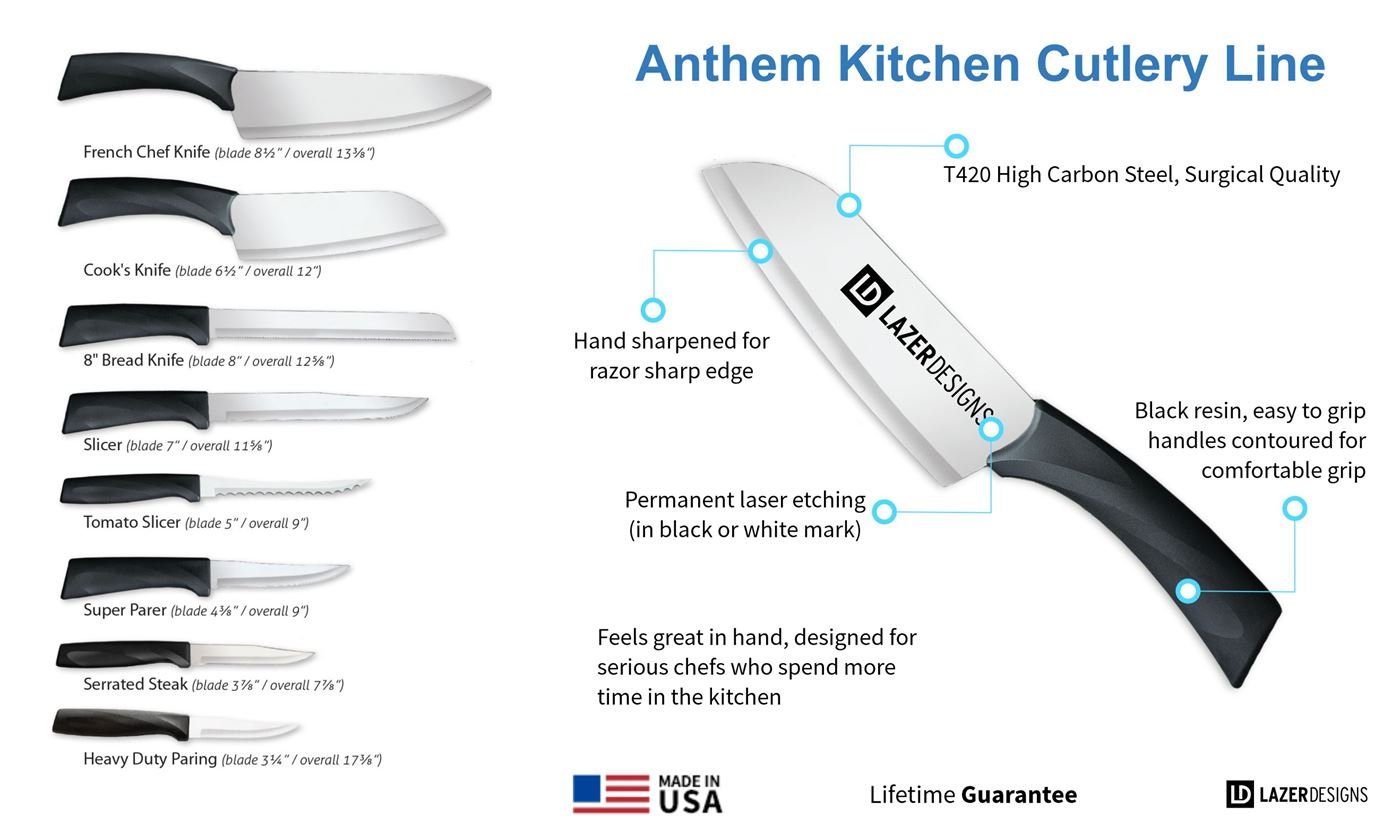 Anthem Tomato Slicer  Ergonomic Grip Tomato Knife