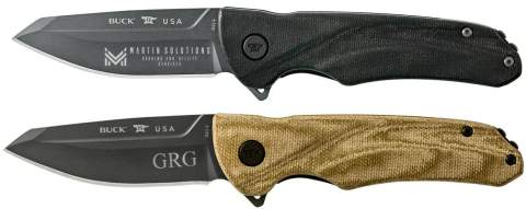 Engraved Buck Sprint Ops Knife 843, 3 1/8" blade