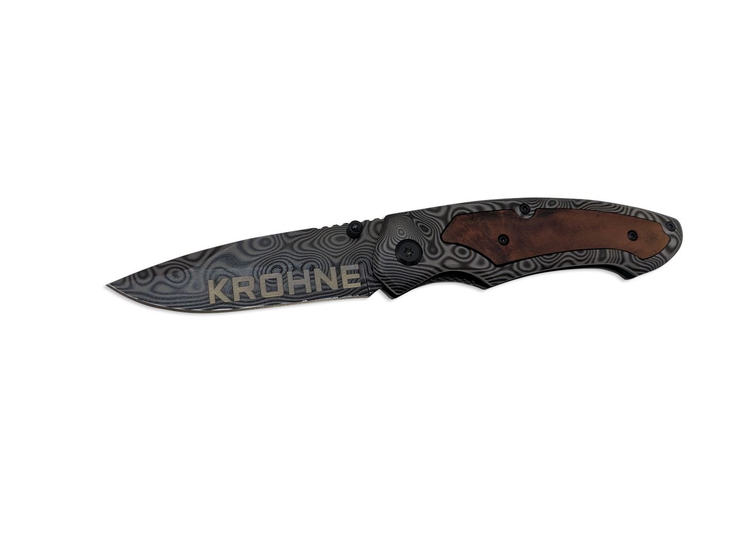 Personalized Patterned Wood Handle Pocket Knife