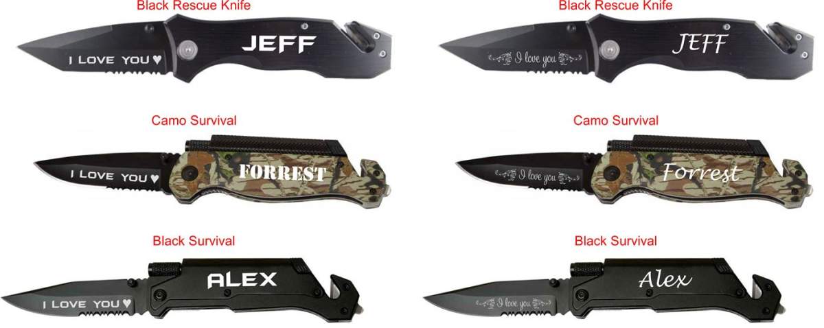 Tac-Force 'I Love You To The Moon And Back' Engraved Pocket Knife - Wood Handle, Assisted Opening - Anniversary Gift For Him