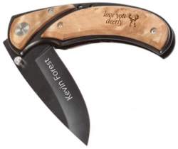 Love You Deerly Wood Handled Knife