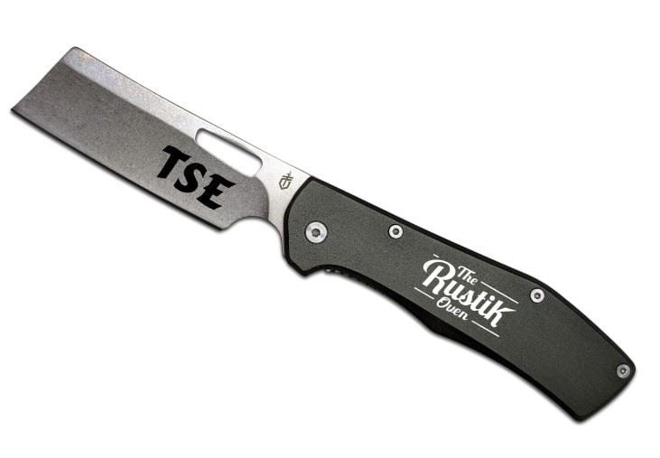 Engraved Gerber Flatiron Cleaver Knife