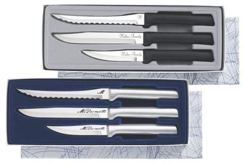 3 Piece Personalized Essential Kitchen Knives Gift Set