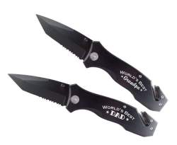 Best Dad & Grandpa Black Rescue Knife