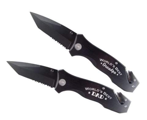 Best Dad & Grandpa Black Rescue Knife