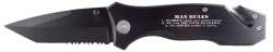Customized Man Rules Black Rescue Knife