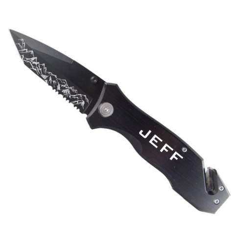 Personalized Mountain Range Tactical Rescue Knife